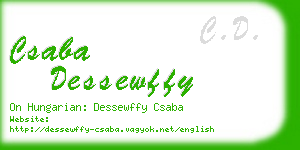 csaba dessewffy business card